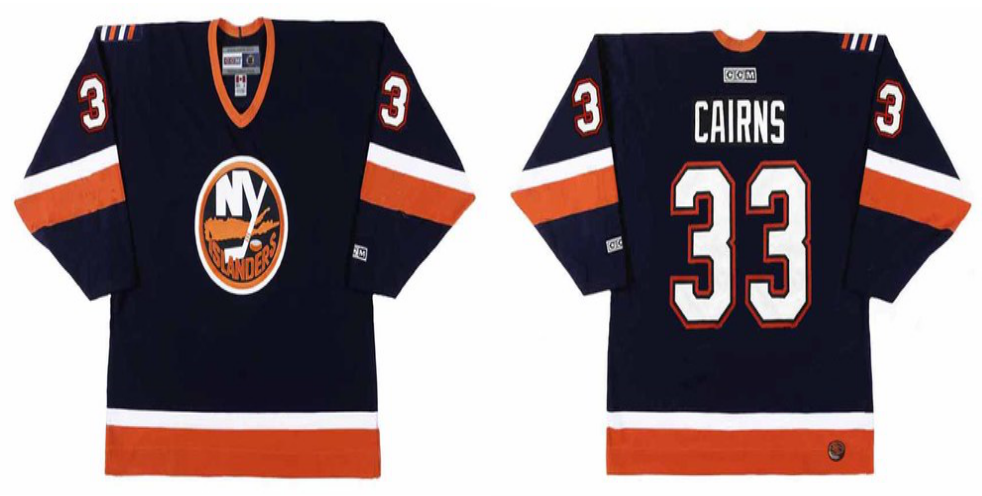 2019 Men New York Islanders #33 Cairns blue CCM NHL jersey
